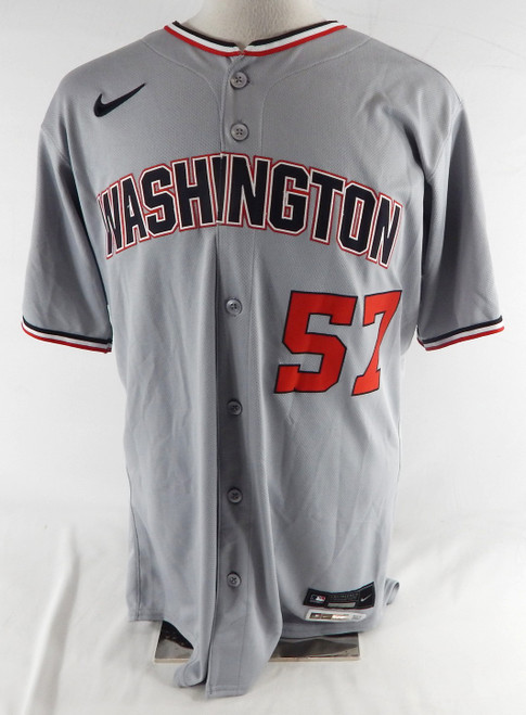 2025 Washington Nationals Robert Hassell III #57 Game Issued Grey Jersey 44 259