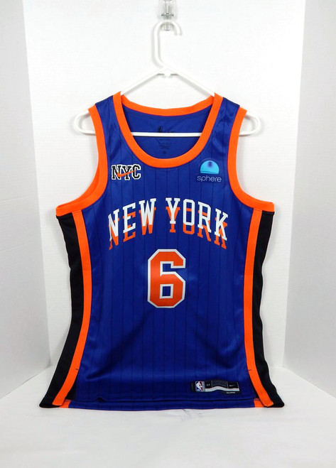 2023 Mens New York Knicks Quentin Grimes #6 Swingman Blue Jersey Nike 44