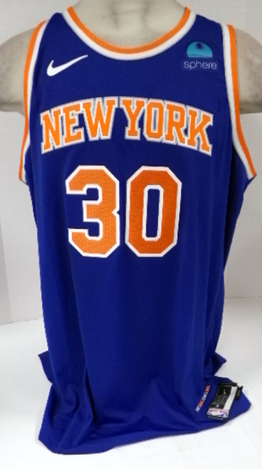 New York Knicks Julius Randle #30 Authentic Icon Ed Blue Jersey 58 + 2" Sphere