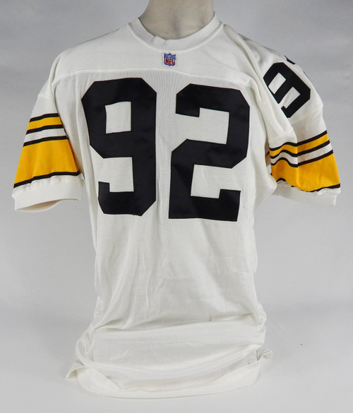 1993 Pittsburgh Steelers  #92 Game Issued White Jersey 50 DP65668