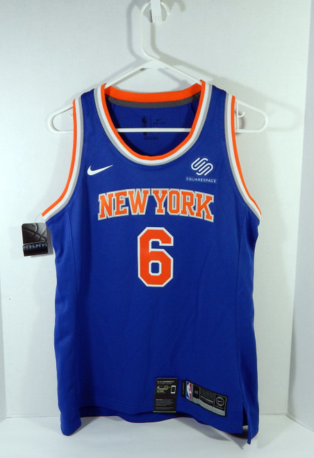 New Men's New York Knicks Kristaps Porzingis #6 Blue Swingman Jersey Nike 40 10S