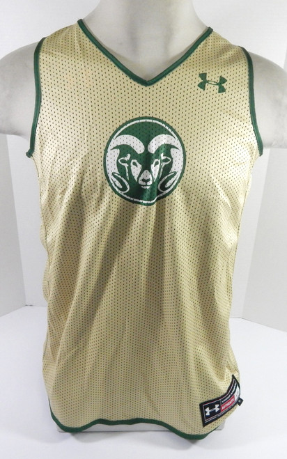 2014 Colorado State Rams  #34 Game Used Green Gold Practice Jersey LG  DP56894