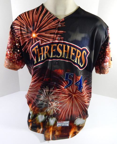 2022 Clearwater Threshers #54 Game Issued Black Jersey Fourth Of July Night 48 0
