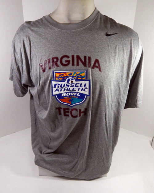 Virginia Tech Hokies Team Issued Grey Shirt Russell Athletic Bowl 3XL DP64825