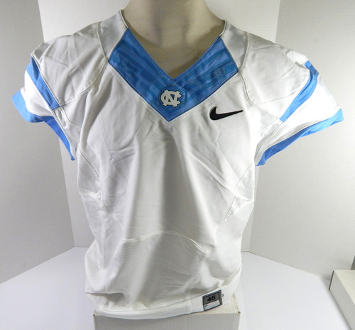 2014 North Carolina Tar Heels UNC Blank Game Used White Jersey 46 DP54062