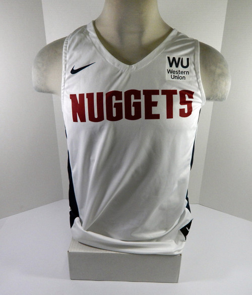 2019-20 Denver Nuggets Blank Game Issued White Jersey Summer League L DP46006