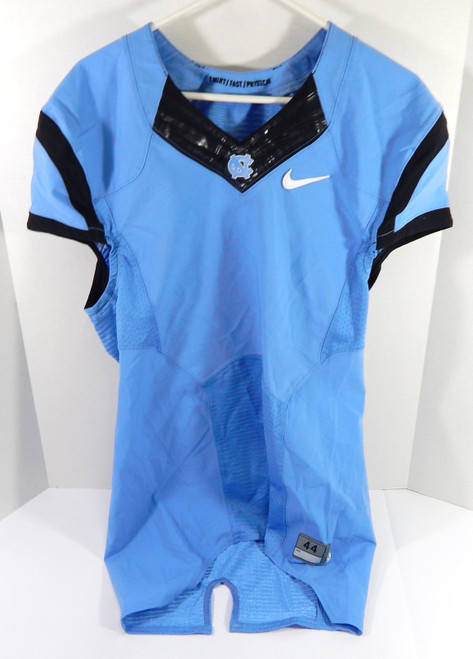 2013-14 North Carolina Tar Heels UNC Blank Game Issued Blue Jersey 44 DP54164