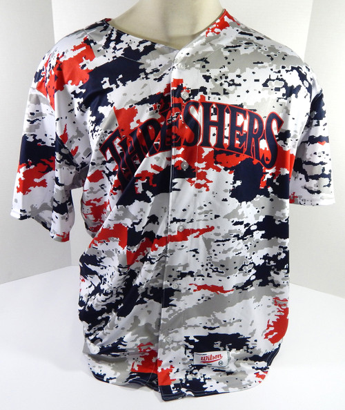 2022 Clearwater Threshers #33 Game Issued Red Camo Jersey Veterans Military 54 4