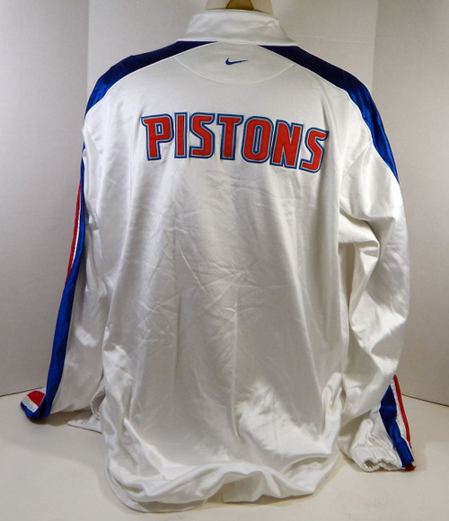2002-03 Detroit Pistons Michael Curry #12 Game Used White Game Jacket 2XL 926