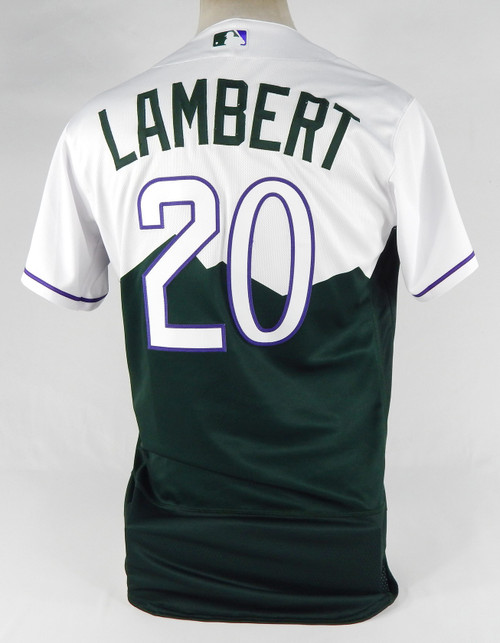 2023 Colorado Rockies Peter Lambert #20 Game Issued Green Jersey City Connect 30