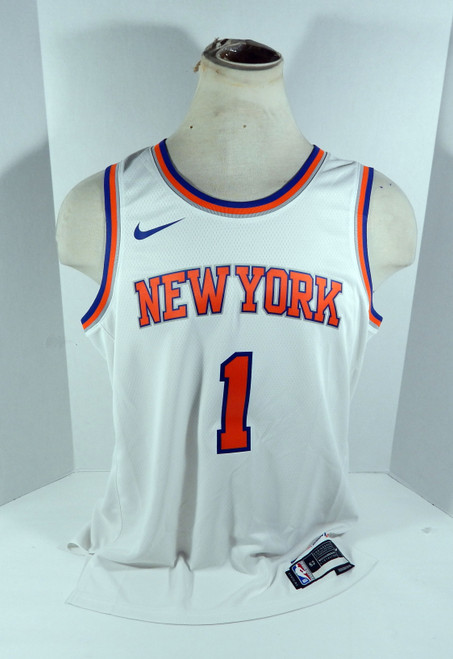 Men 2022 New York Knicks Obi Toppin #1 White Jersey Swingman Nike NWT 52 XL 9S