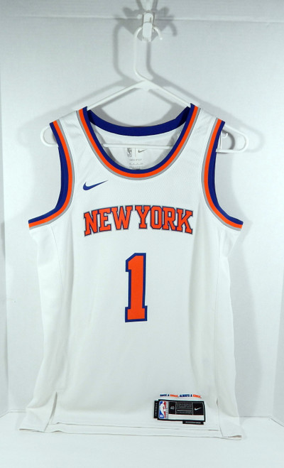Men 2022 New York Knicks Obi Toppin #1 White Jersey Swingman Nike NWT 40 S 0S