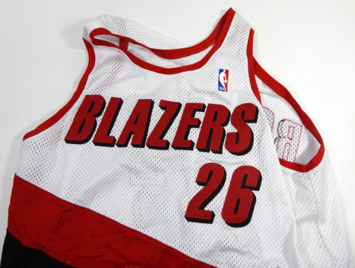 1998-1999 Portland Trail Blazers Robinson #26 Game Issued White Jersey 48 9654