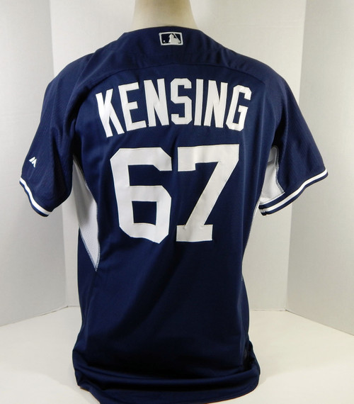2016 Detroit Tigers Logan Kensing #67 Game Issued Navy Jersey ST BP 983