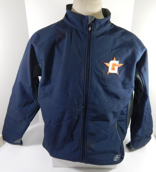 Greenville Astros Game Used Navy Rain Bench Coat Jacket XL DP58976