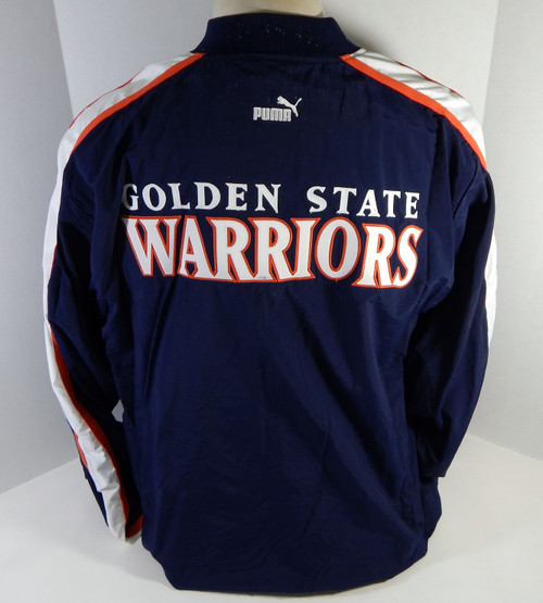 1999-00 Golden State Warriors Game Issued Navy Warm Up Jacket 46 205