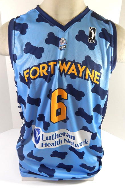 2021-22 Fort Wayne Mad Ants #6 Game Issued Blue Jersey Hoops & Hounds Night L 7