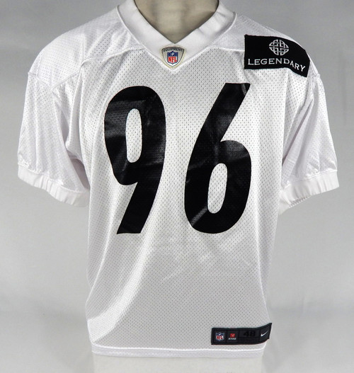 2013 Pittsburgh Steelers Ziggy Hood #96 Game Issued White Practice Jersey 37