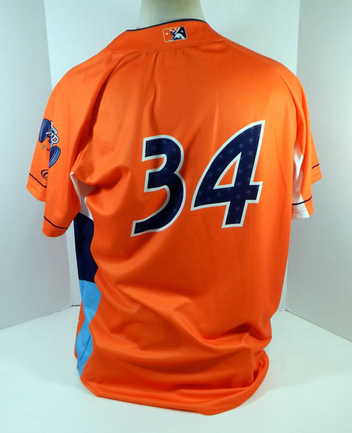 2020 Midwest League All Star Game Eastern Team #34 Game Issued Orange Jersey 71
