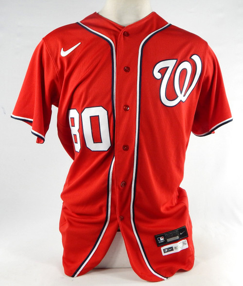 2022 Washington Nationals Tim Cate #80 Game Issued Red Jersey 44 064