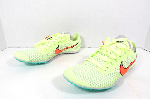 Nike Zoom Mamba V Lowtop Utah State Neon Yellow/Orange Track & Field Spikes 7