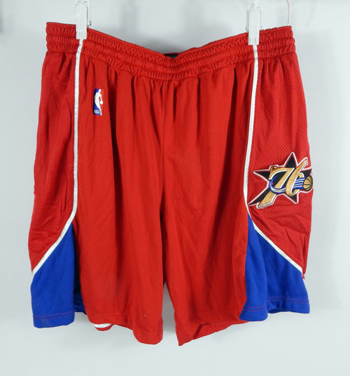 2000s Philadelphia 76ers #14 Game Used Red Shorts 44+2 115