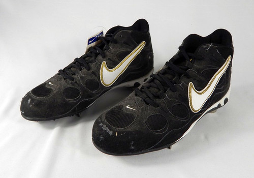 1999 Nike PC3 Midtop Black/White Baseball Cleats Size 10.5