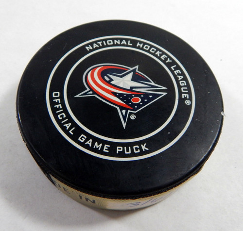 2018 Columbus Blue Jackets Vs Vegas Golden KnightsGame Used Black Puck DP61237