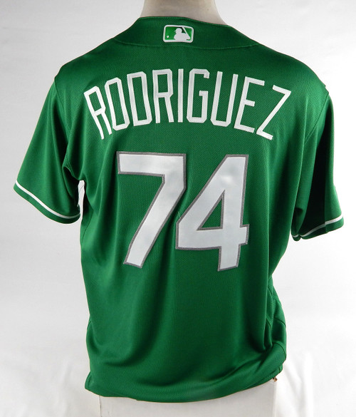 2022 St. Louis Cardinals Julio Rodriguez #74 Game Issued Green Jersey St Patrick