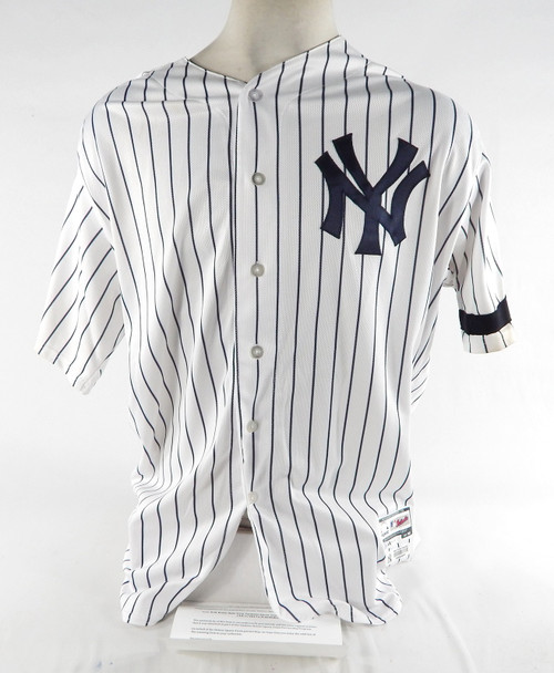 2017 New York Yankees Erik Kratz #36 Game Used White Jersey Black Band 52 D684