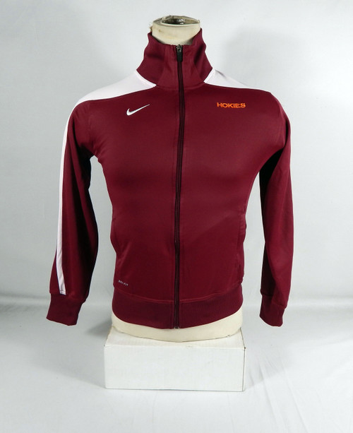 2010 Virginia Tech Hokies Team Issued Red Zip Up Jacket M DP72153