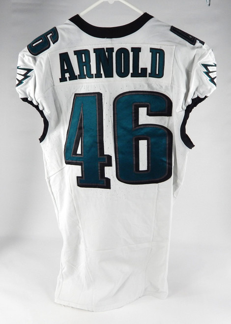 2023 Philadelphia Eagles Dan Arnold #46 Game Used White Jersey 42 DP71352