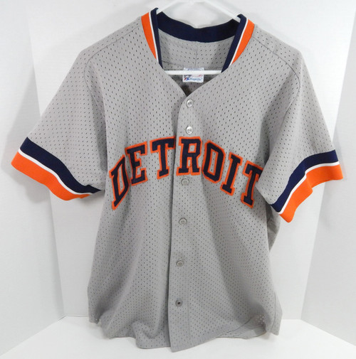 1990s Detroit Tigers Ben Blomdahl Game Used Grey Jersey Batting Practice XL 780