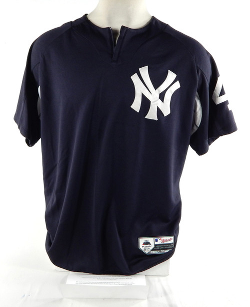 2018 New York Yankees Jordan Montgomery #47 Game Issued P Used Navy Pullover BP4