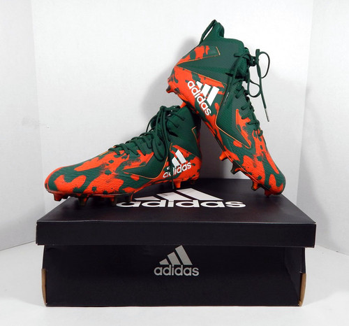 2017 Adidas Freak RC Mid Hurricanes Gren/Orng Football Cleats Size 15W B28039