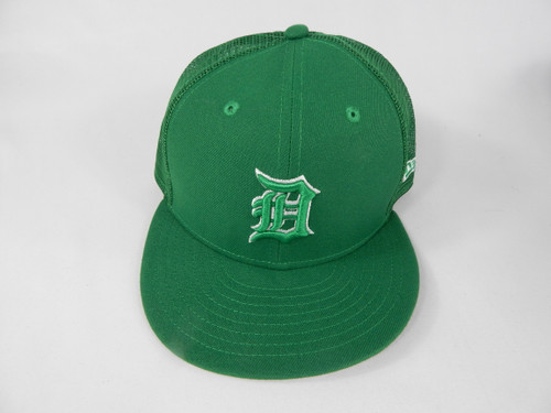 2022 Detroit Tigers #50 Game Issued Pos Used Green Hat St Paticks 7 3/8 DP67235