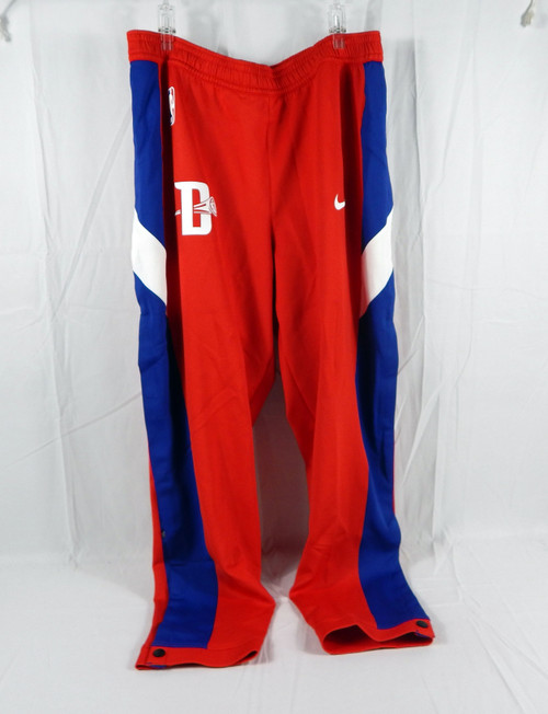 2019-20 Detroit Pistons Game Issued Red Warm Up Pants Nike CD5481-657 XL 35S