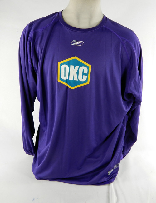 2006-07 New Orleans Hornets OKC Game Issued Purple Training Shirt 3XL DP68966