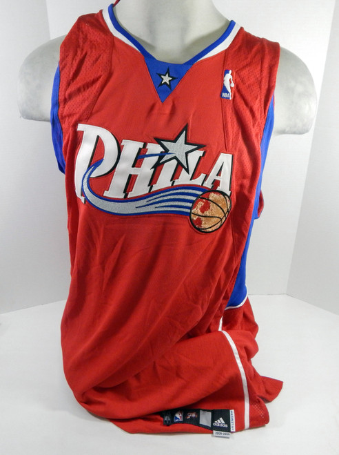 2008-09 Philadelphia 76ers Blank Game Issued Red Jersey 54+4 DP67916