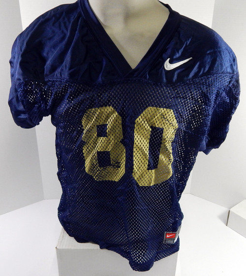 North Carolina Tar Heels UNC#80 Game Used Navy Practice Football Jersey DP59749