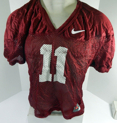 North Carolina Tar Heels UNC #11 Game Used Red Practice Football Jersey 621