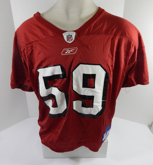 2002 San Francisco 49ers #59 Game Issued Red Practice Jersey DP59324