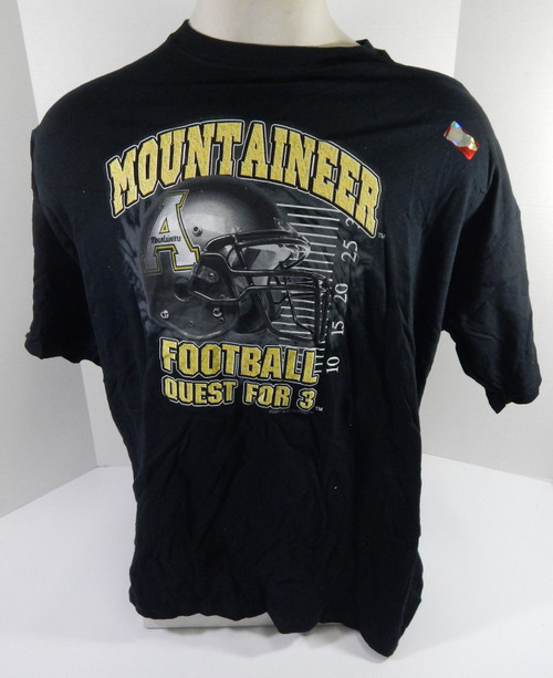 2007 Appalachian State Mountaineers Team Issued Black Shirt 2XL DP59335