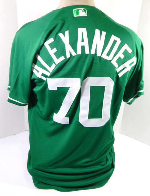 2022 Detroit Tigers Tyler Alexander #70 Game Issued Green Jersey St Patricks 7