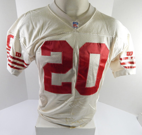 Late 1980s Early 1990s San Francisco 49ers #20 Game Used White Jersey DP52807