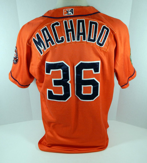 2017 Greeneville Astros Carlos Machado #36 Game Used Orange Jersey DP08056