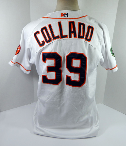 2017 Greeneville Astros Willy Collado #39 Game Used White Jersey 46 048