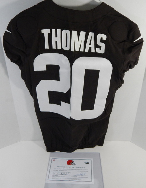 2020 Cleveland Browns Tavierre Thomas #20 Game Used Brown Practice Jersey 38 471