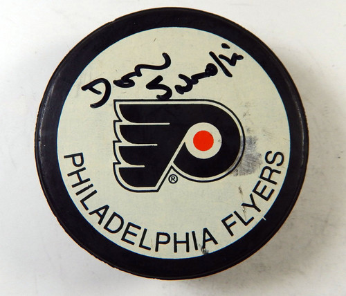 Don Saleski Signed Philadelphia Flyers Hockey Puck Auto 340