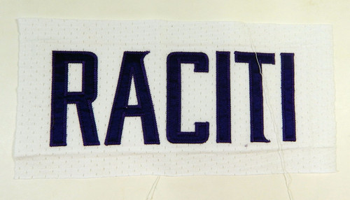 2016 Minnesota Vikings Travis Raciti Game Issued White Name Plate DP14802